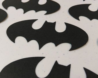 Batman Logo, Batman Icon, 30 Batman Die Cuts, Batman Cutouts for Invitations, Birthday Party Decorations, Cupcake Toppers