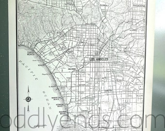 1939 Los Angeles California LA Vintage City Atlas Map