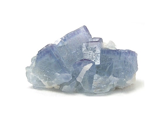 Blue with Purple Zoning Fluorite Crystals on by 