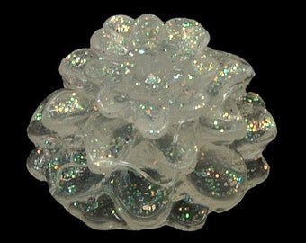 191- Cabochon en résine scintillant, diametre 14mm x 8mm épaisseur