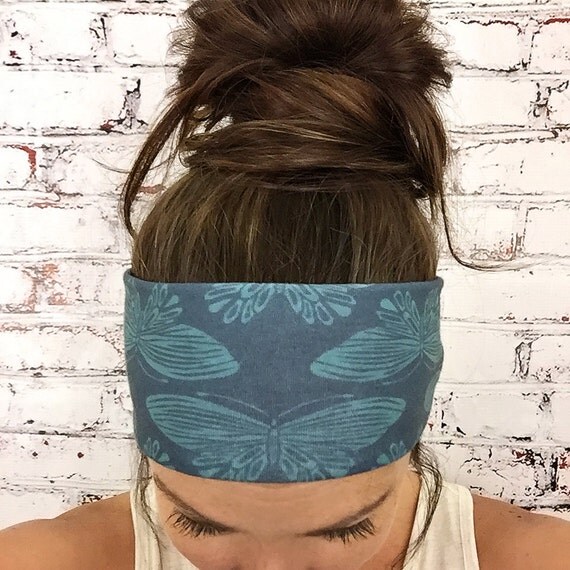 Yoga Headband Boho Butterfly Blue Eco Friendly Boho