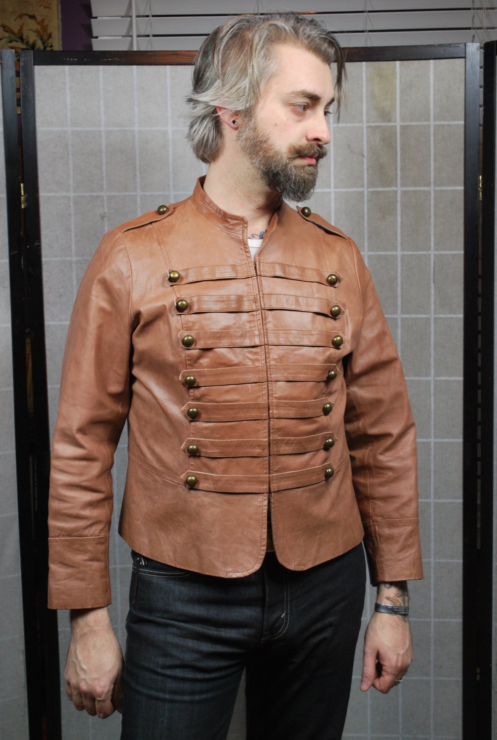 Leather Hussar Jacket Napoleonic Uniform