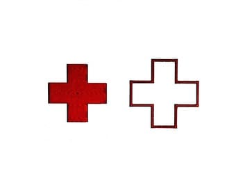 Red Cross Embroidery Design & Appliqué in 3 sizes