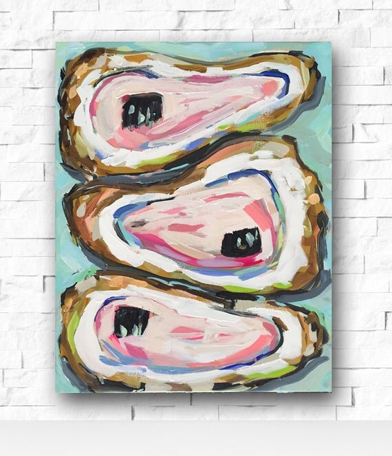 Oyster PRINT oyster art wall art coastal oyster shell