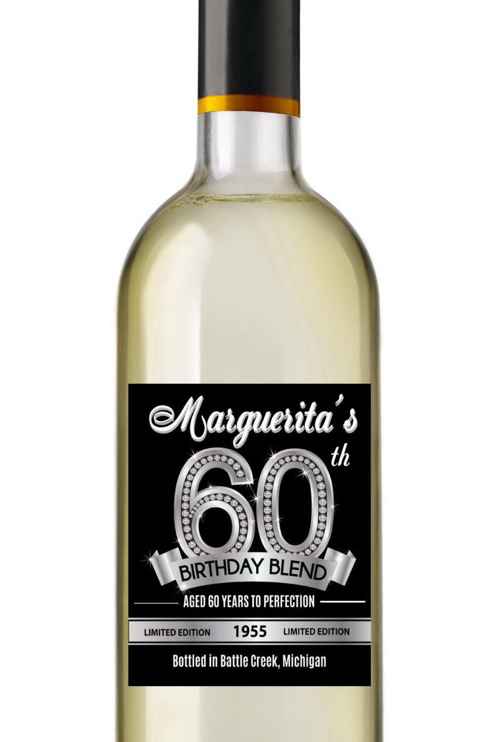 60. Geburtstag Weinetiketten personalisierte Geburtstag Wein