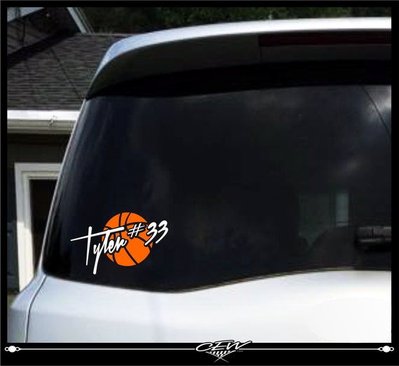 basketball decal sports decal car vinyls window vinyl