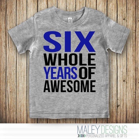 6th Birthday Shirt Boy 6 Year Old Boy Birthday Shirt Six