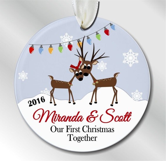 our first christmas together ornament reindeer couple our first christmas together ornament reindeer couple