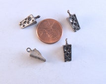 Sterling Silver 3D Swiss Cheese Slice Charm – Small Pendant, 925 Silver