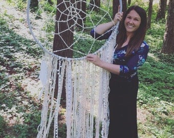 Giant Dreamcatcher, Large Dream catcher, Wedding Dreamcatcher, XL Bohemian Dream catcher, Boho Chic Dreamcatcher, Modern Dreamcatchers