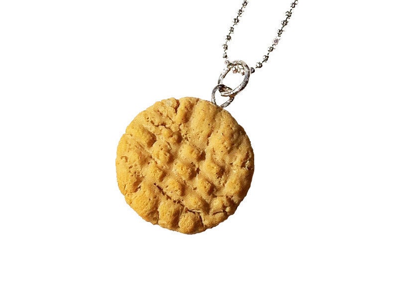 Peanut Butter Cookie Necklace Food Jewelry Necklace Mini