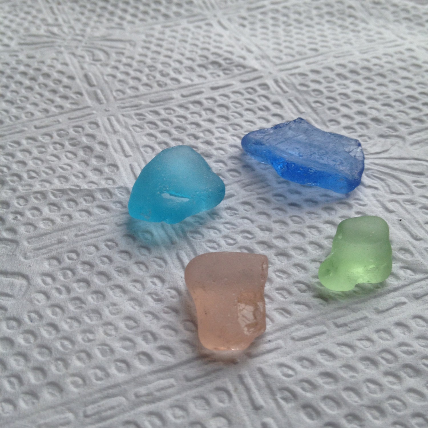 Lake Erie beach glass 4 rare colorful pieces from InTimeBeachFinds on