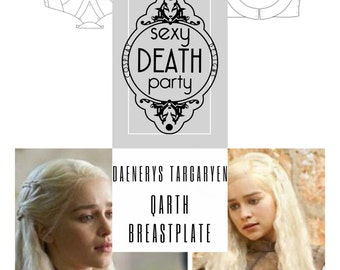 Daenerys Targaryen Qarth Breastplate Armor Pattern (PDF download) US Letter & A4 Sizes