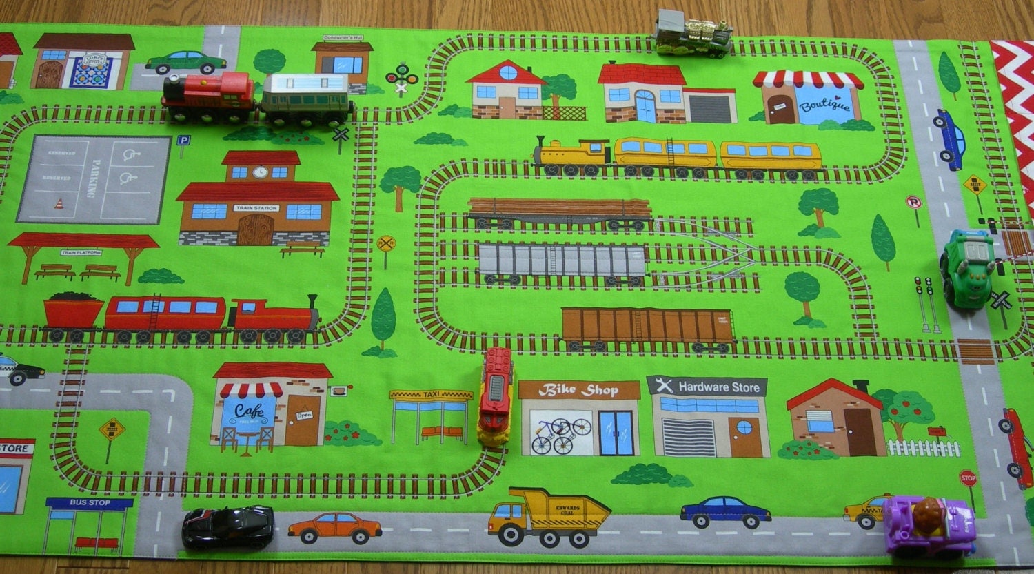 Train Play Mat Connectable Play Mat