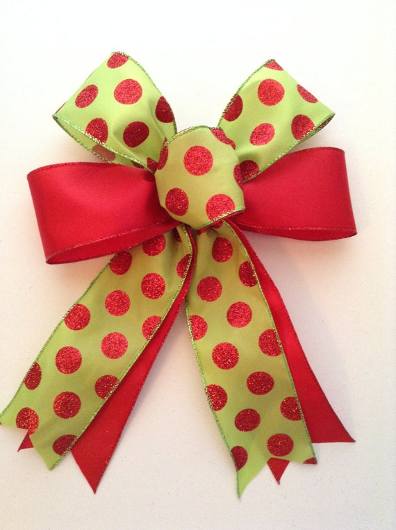 Christmas Tree Bows / Whimsical Decorative Bows / Custom
