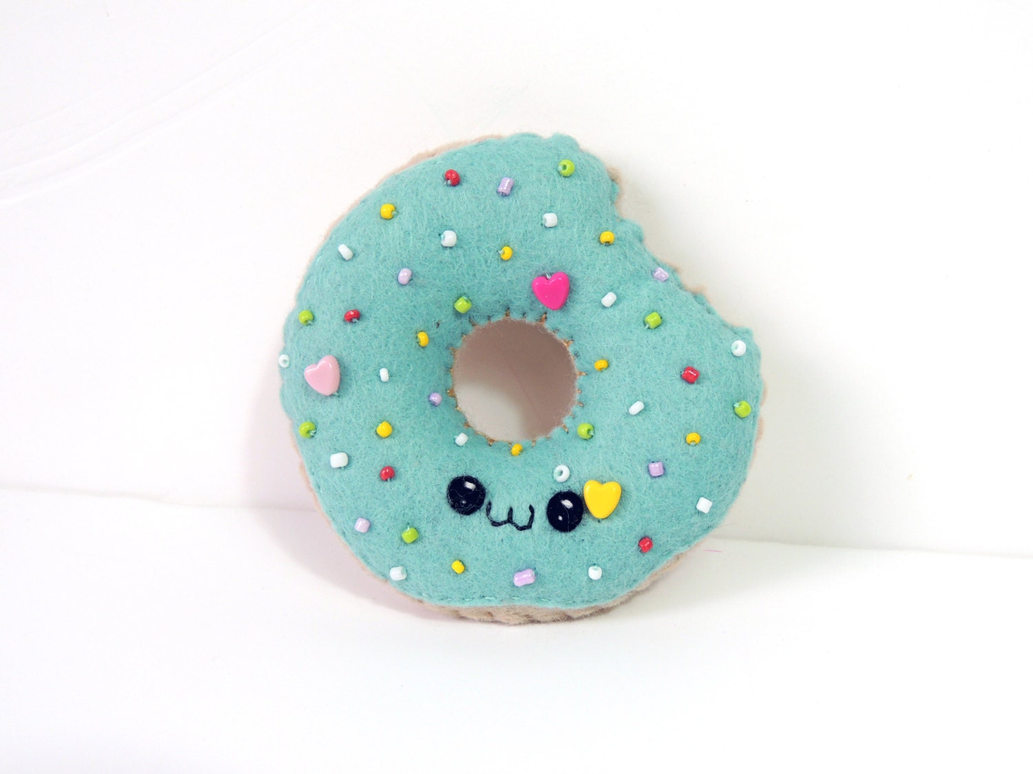 Felt Kawaii Donut Plush by feltpastel on Etsy