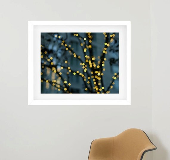 Framed wall art lighted tree branches framed photography