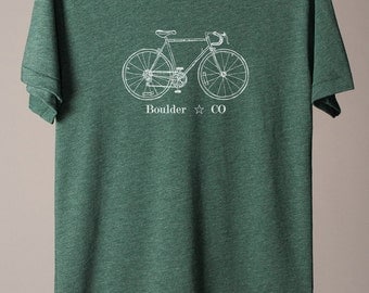 Boulder tshirt, Boulder cycling tee, gift for dad, gift for cyclist