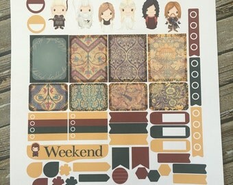 Middle Earth Weekly Planner Stickers Set, Erin Condren Life Planner, Happy Planner