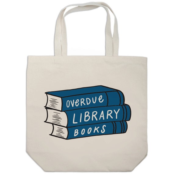 Overdue Library Books Tote Bag Canvas Tote Bag by seaandlake