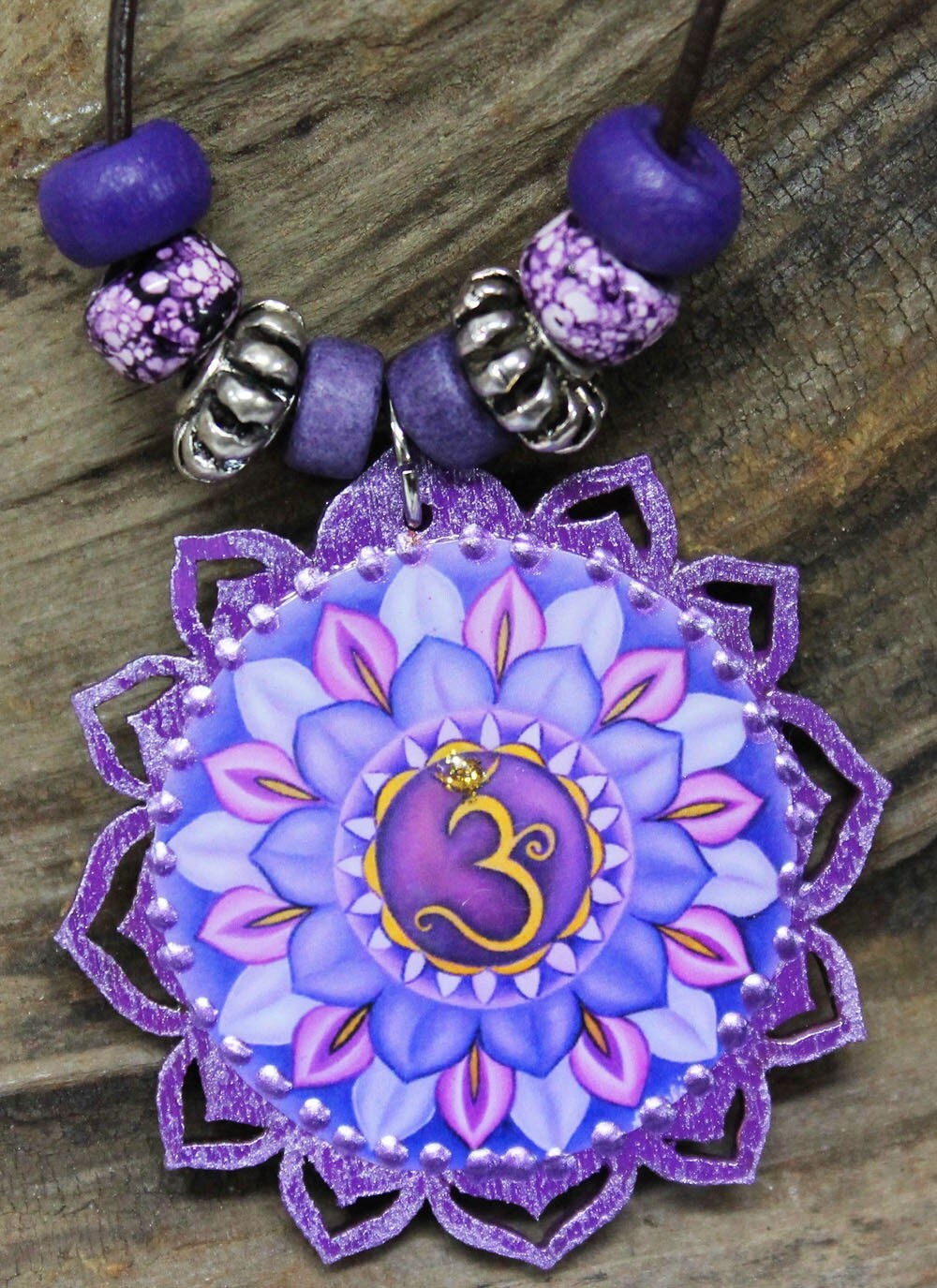 7th chakra jewelry Crown chakra pendant by LoriFelixArtwork