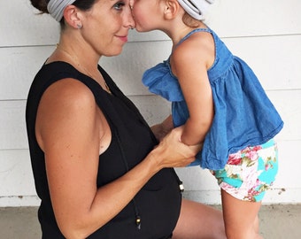 Light Gray Mommy & Me sailors knot set