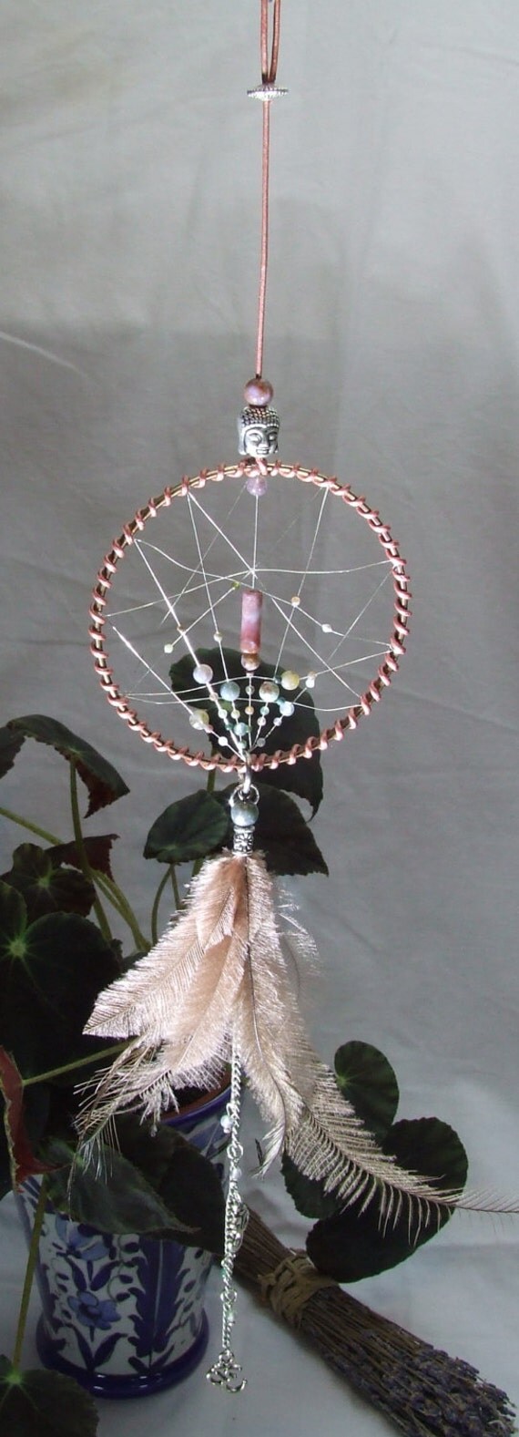 Buddha Ornament Wall Hanging Dreamcatcher Crystal Hanging