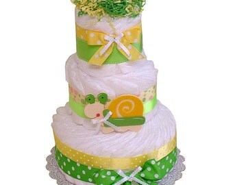 Snail Diaper Cake, Snail Baby shower Centerpiece, SnailBaby Cake, Snail Baby Shower