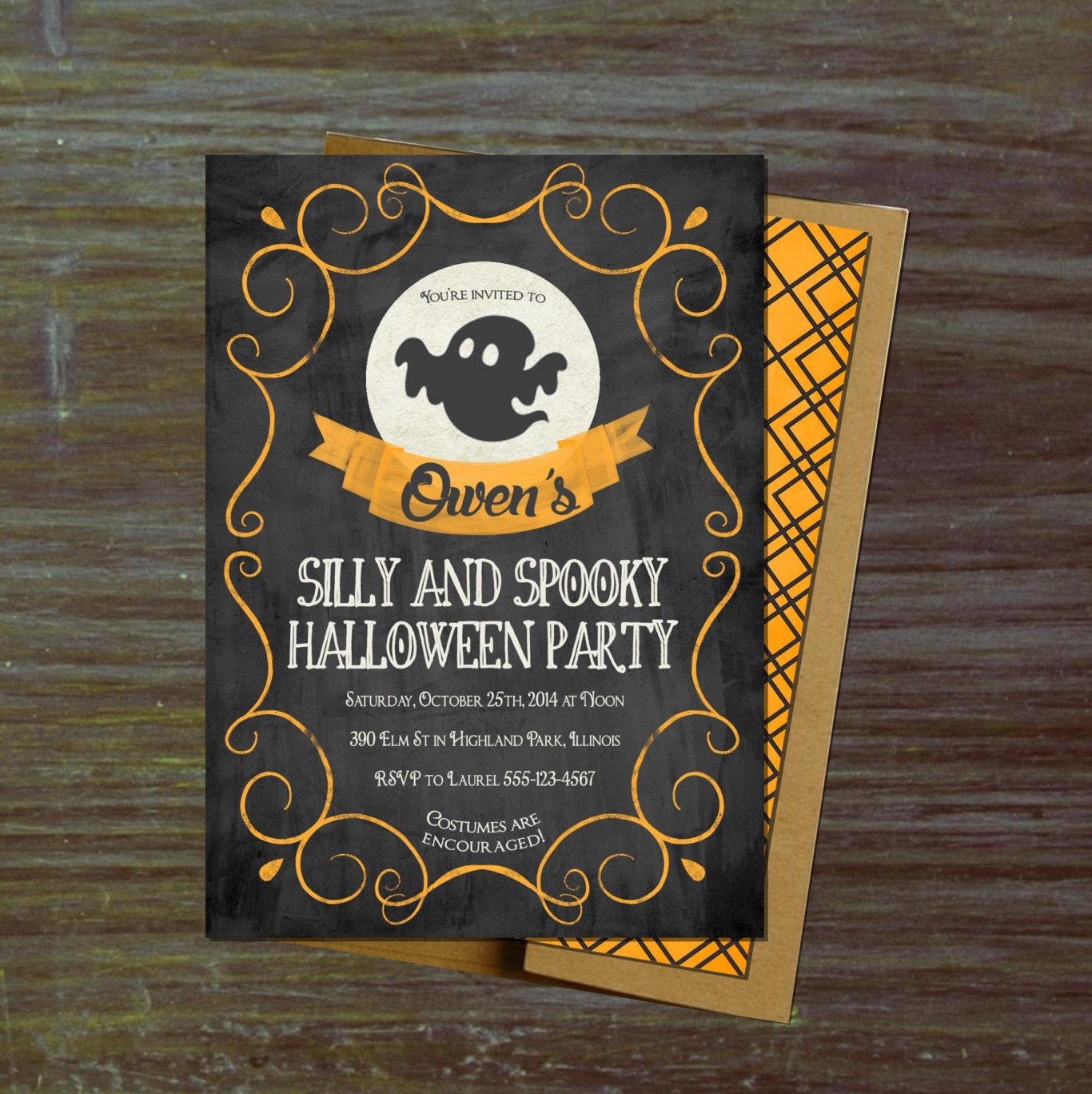 Silly & Spooky Halloween Party Invitations Vintage Inspired