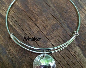 1957 60th Birthday Gift Sterling Silver Dime Bangle Charm Bracelet Or PICK ANY YEAR! 1947 70th 1952 65th 60th Birthday Gift for Women