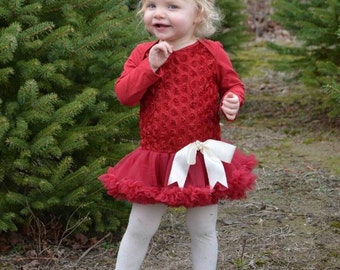 Baby girl dress. Baby girl red dress. Petti skirt. Baby ruffle dress. dress. Red baby dress.