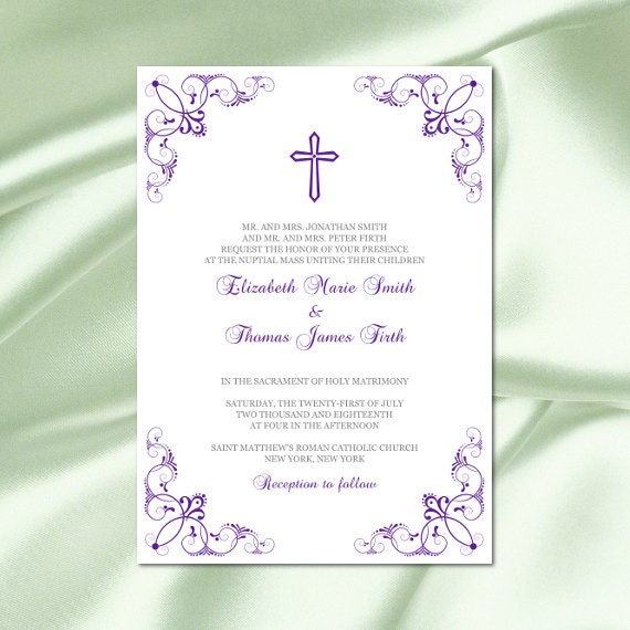 Catholic Wedding Invitation Wording 7