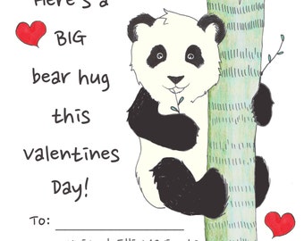 valentines panda bear