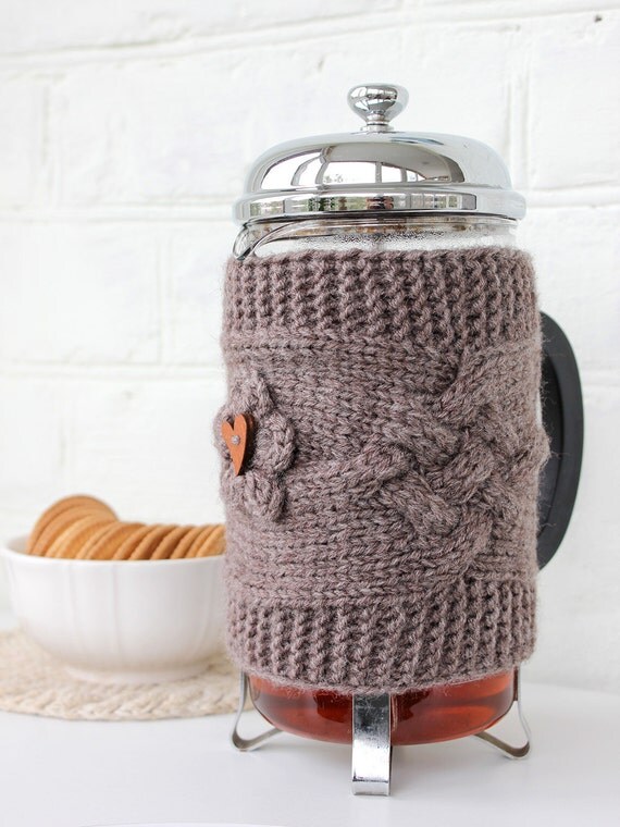 Download French Press Cozy French Press Cover Coffee Tea by LovekaKnitting