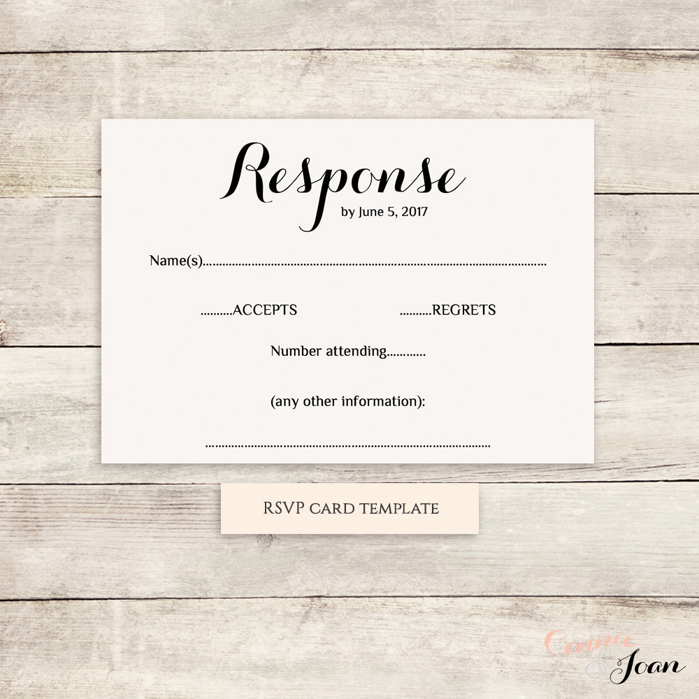 rsvp card wording