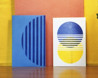 Riso Printed A5 Greetings Card and Envelope
