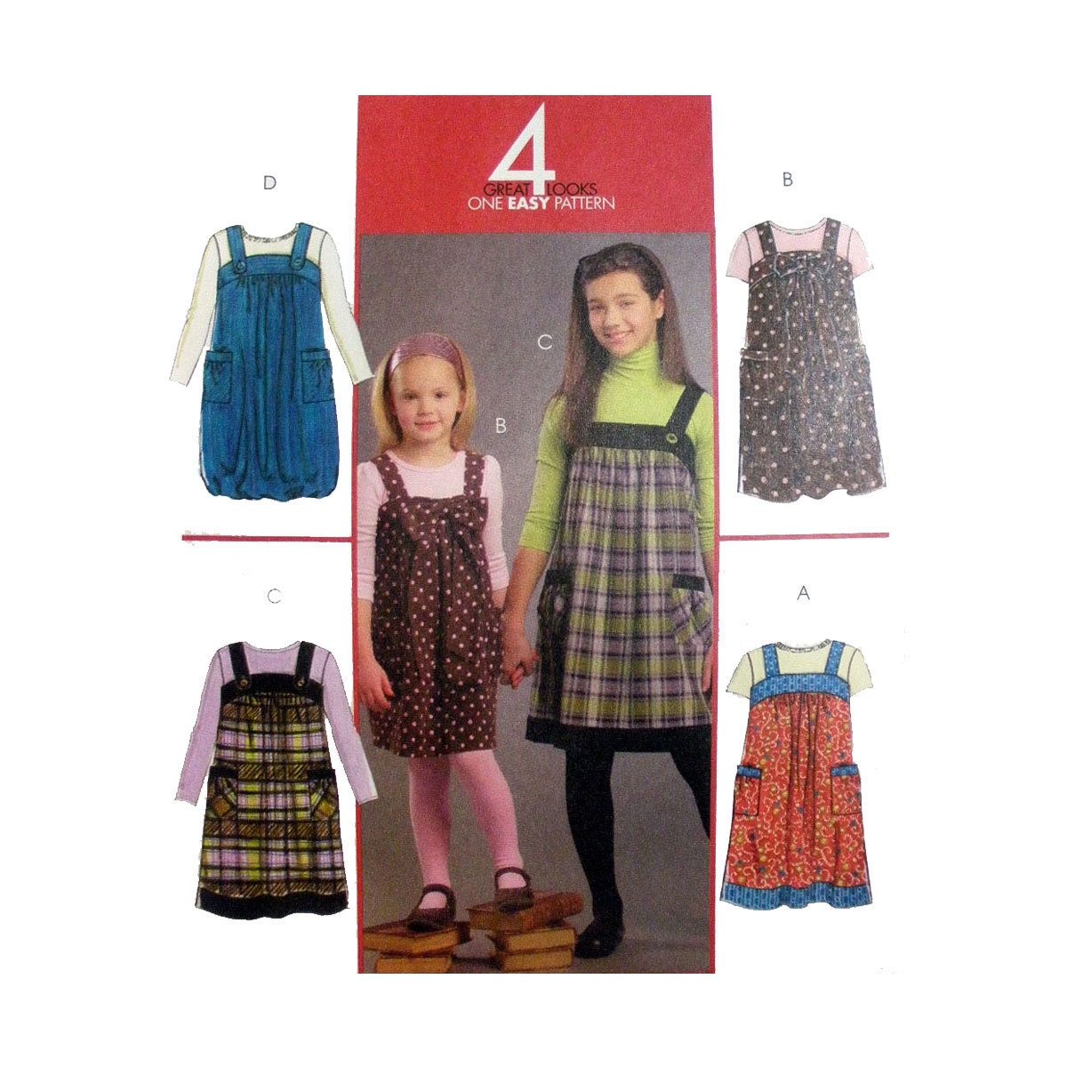 Girls A-Line Jumper Sewing Pattern Pullover Shoulder Strap