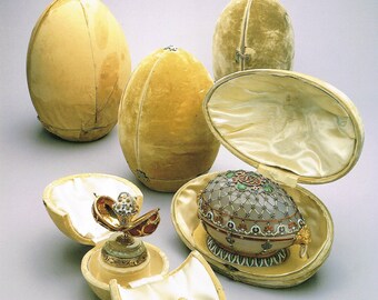 Faberge Imperial Easter Egg Packing Cases Print, Russian Eggs, Russian Artwork, Russian Print, Faberge Eggs, Vintage Wall Art, Wall Decor