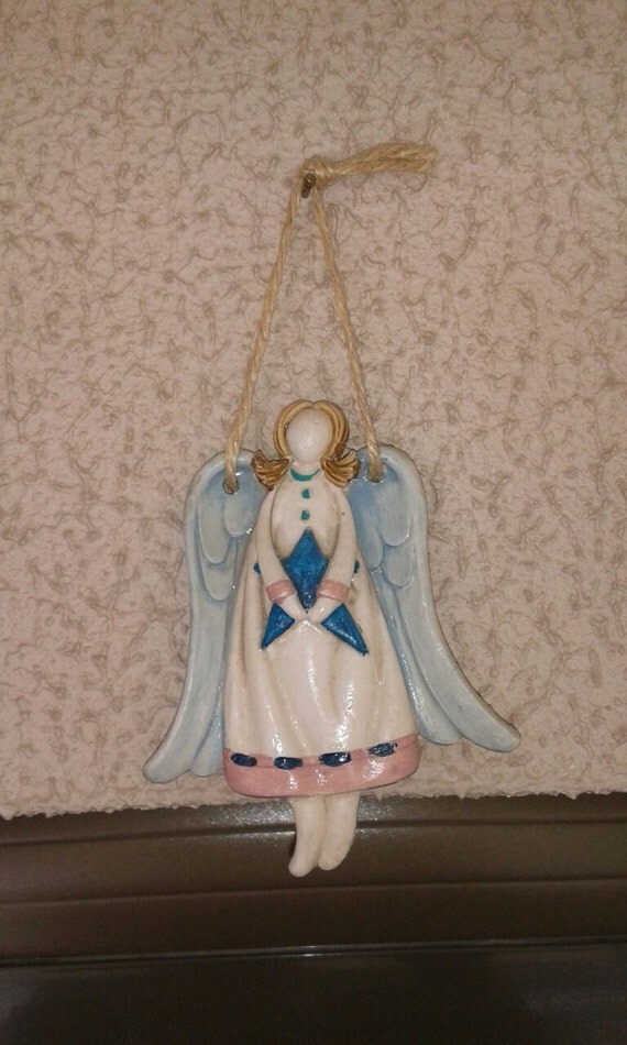 Items similar to Ceramic angel wall decor, handmade on Etsy