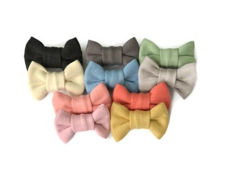 Baby Hair Clips - Baby Barrettes (Choose 3) - Baby Hair Bows - Mini Bows