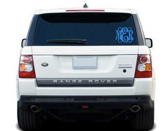 Fancy Monogram Decal, Monogram Bumper Sticker, car monogram decal, car monogram sticker, Decals, Preppy Stickers, Preppy Decal, Personalize