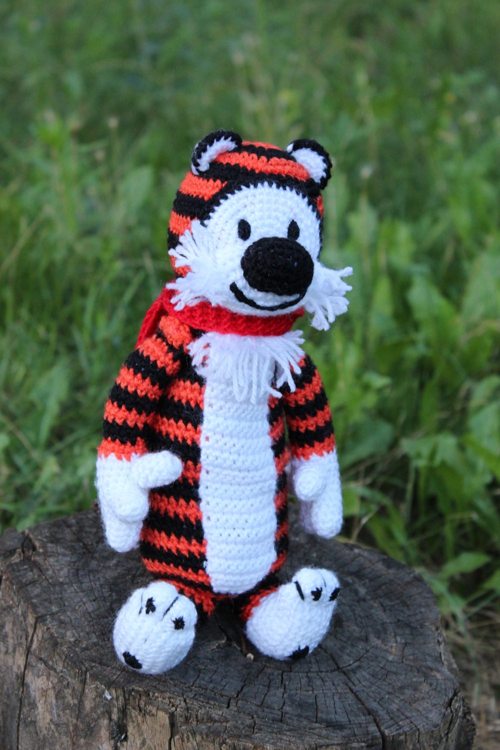 Crochet tiger Hobbes inspired by Calvin and Hobbes Knitted