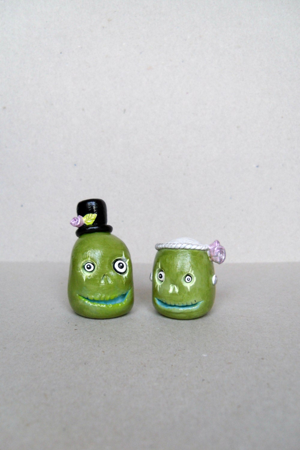 Polymer Clay Zombie Sculpture Zombie Bride Zombie Groom