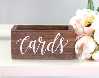 Wedding Card Box, Wooden Card Box, Wood Card Box, Rustic Wedding Decor B-1