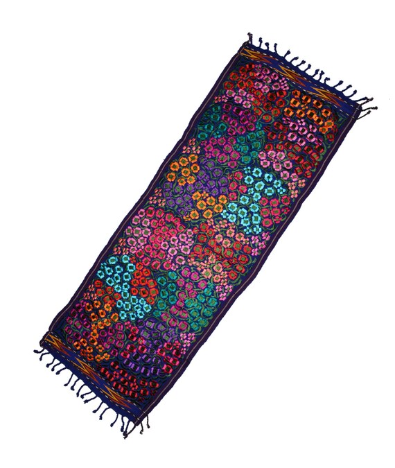 Floral table runner Handwoven Guatemalan table runners