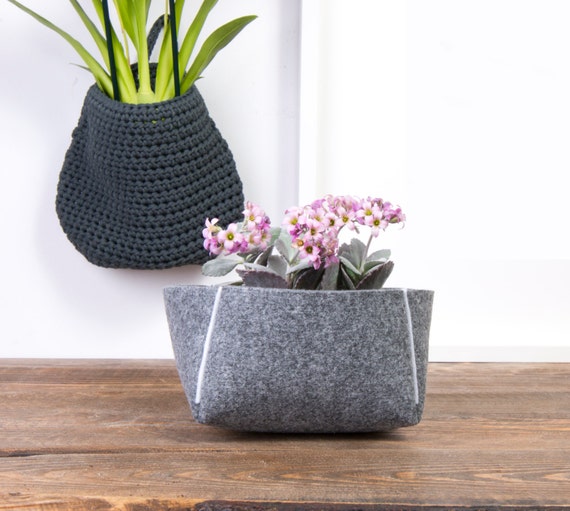 Flower pot cover 6inch Decorative felt bowl Housewarming