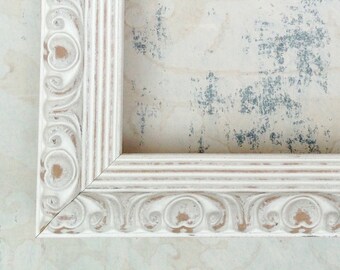 1.25" Shabby Chic White Picture Frame -4x4, 4x6, 5x5,5x7,8x8,8x10,8.5x11,11x14,16x20 Vintage White Beach Cottage Picture Frame