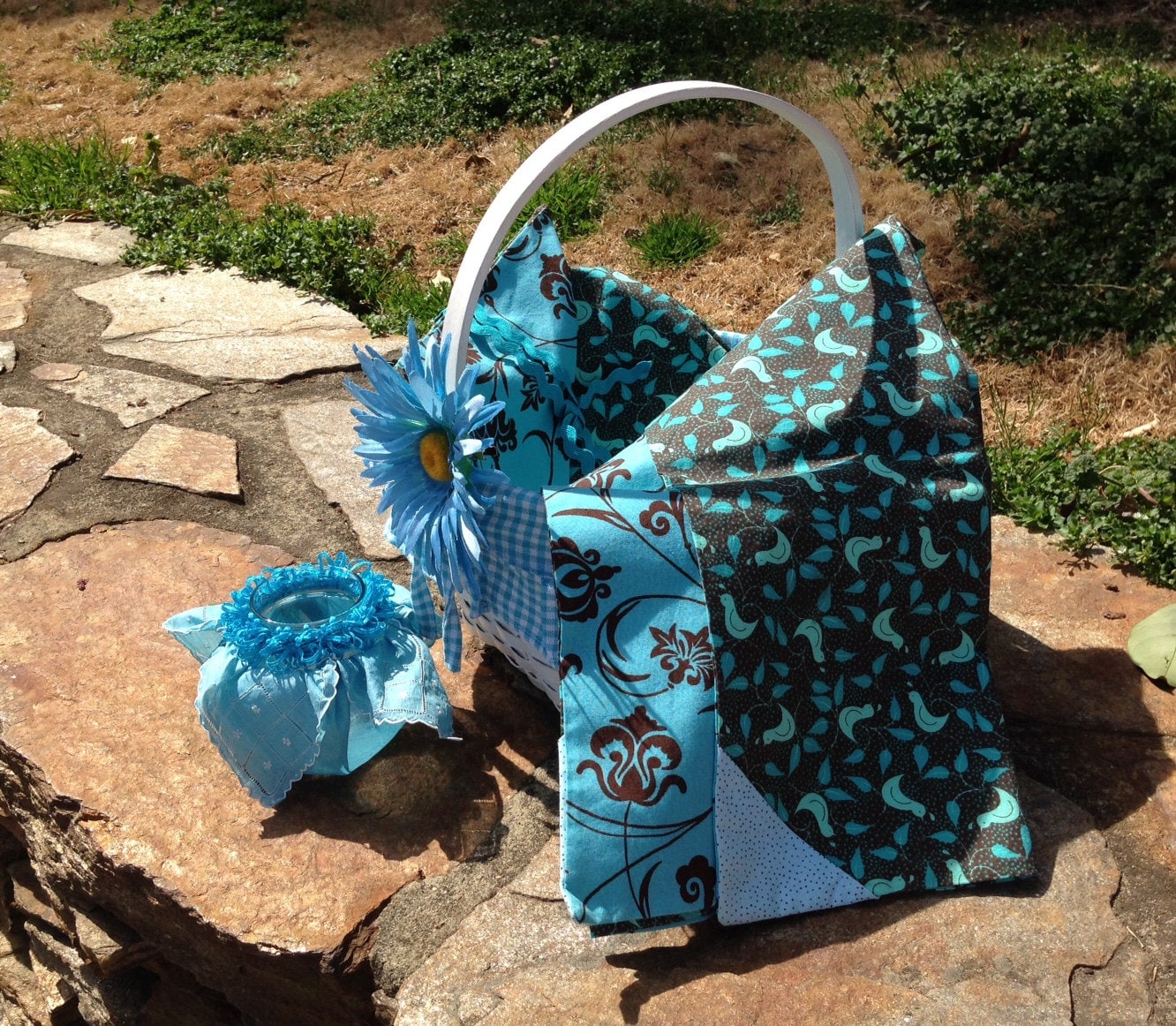 Picnic Basket Wedding Gift Picnic Cloth Cloth by TablesGoneWild