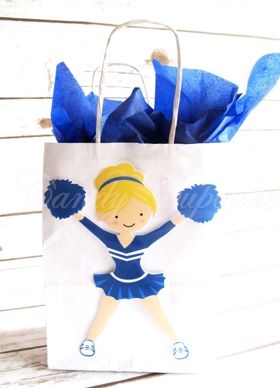 Items Similar To Blue Cheerleader Party Bag, Goody Bag, Favour Bag With 