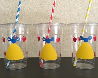 Snow White party cups, Snow White Birthday party